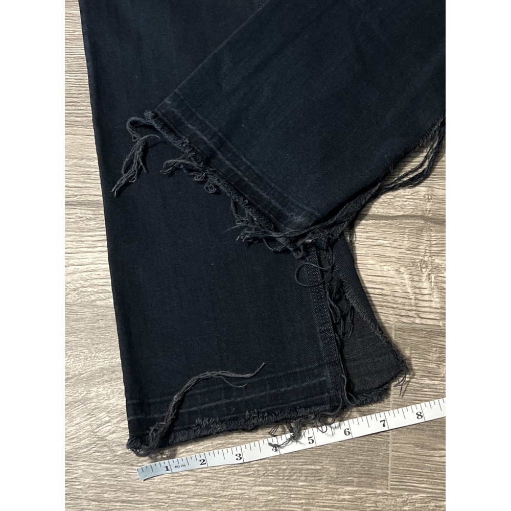 Mother The Rascal Slit Undone Hem High Rise Straight Jean SZ 32x33 Storm Clouds - Picture 12 of 15